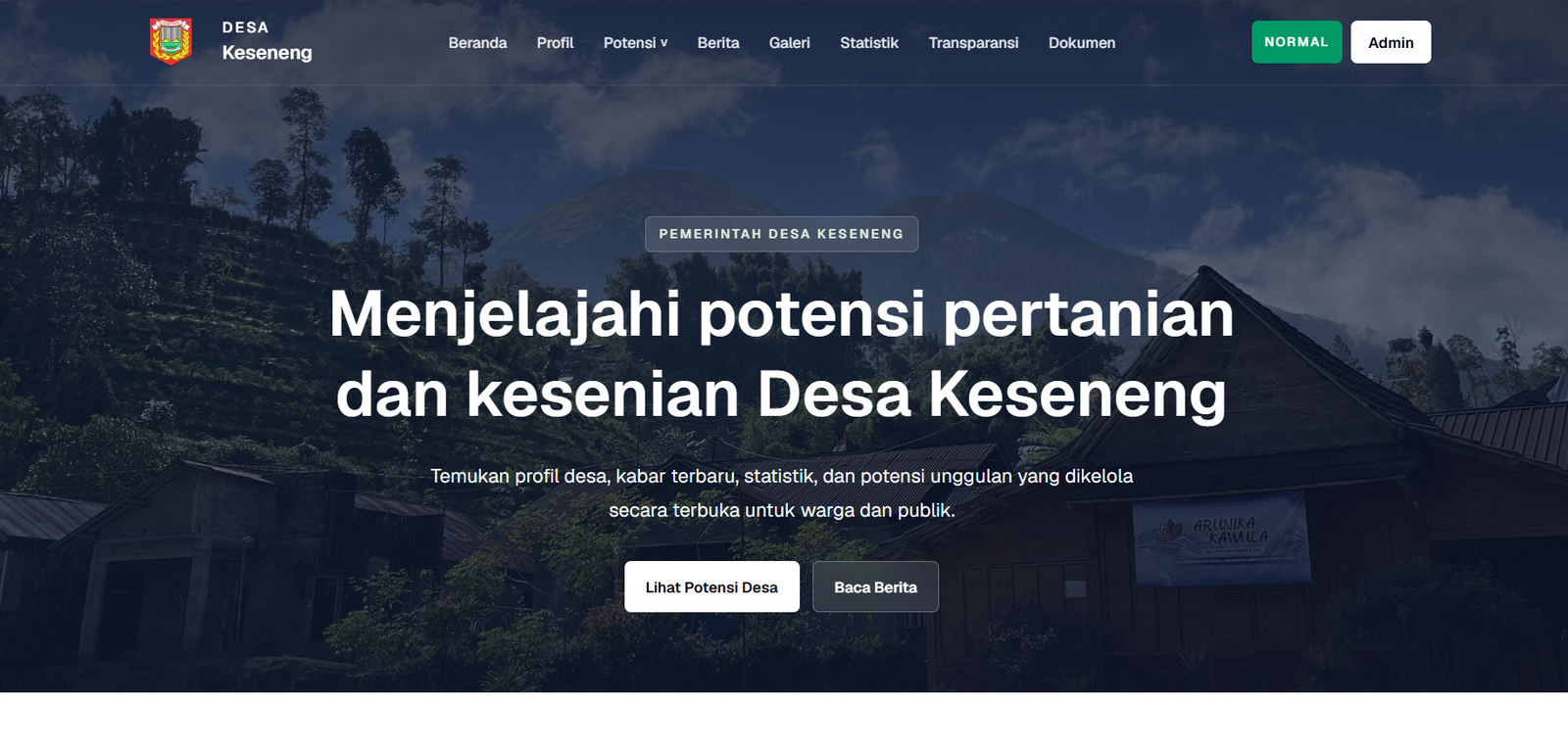 Profil Web Desa Keseneng screenshot 1